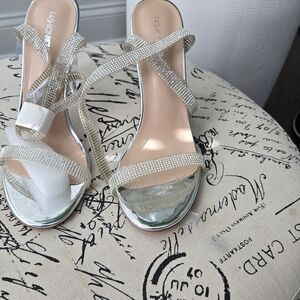 Silver Strappy Fashion Nova Women's Heels